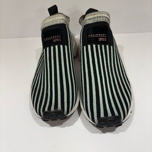 Adidas Black and Mint Striped Slip-On Shoes EQUIPMENT ADV / 91-18 TORSION